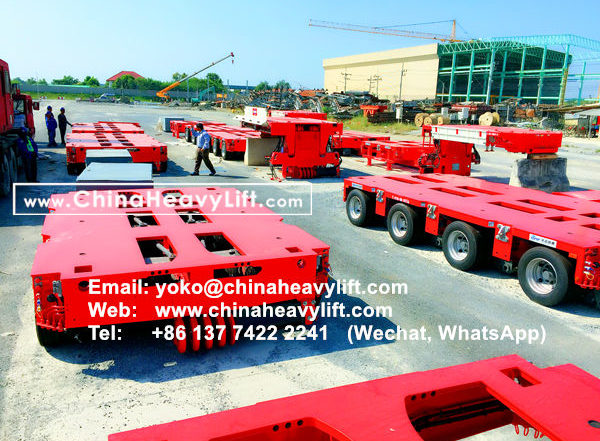 CHINA HEAVY LIFT manufacture 200 ton TurnTable Long-load Swivel Bolster for 66 axle lines Modular Trailers in Thailand compatible Goldhofer, www.chinaheavylift.com